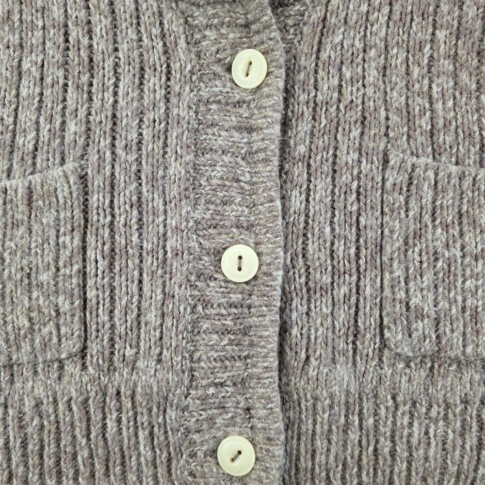 Levi’s Shawl Collar Button Front Chunky Rib Knit Alpaca Blend Cardigan M - Picture 5 of 9